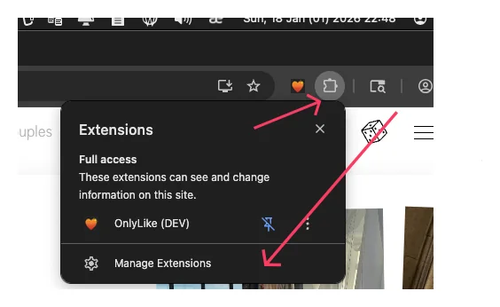 Browser settings